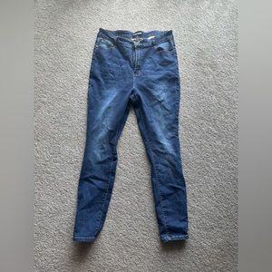 Fashion Nova solid dark denim skinny jeans size 1X